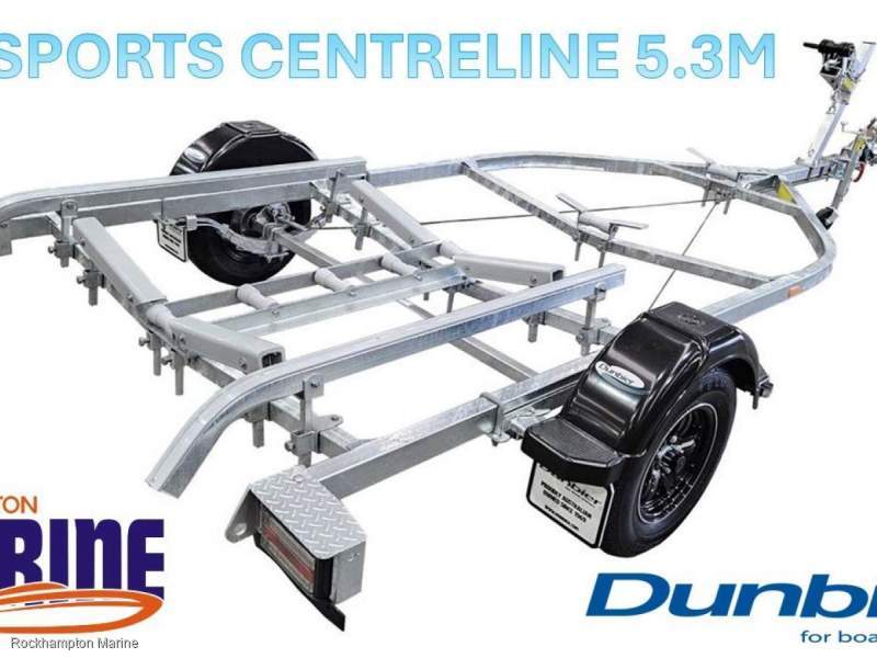 DUNBIER SPORT CENTRELINE GALVANISED BOAT TRAILER SUITS BOATS UP TO 5.3M
