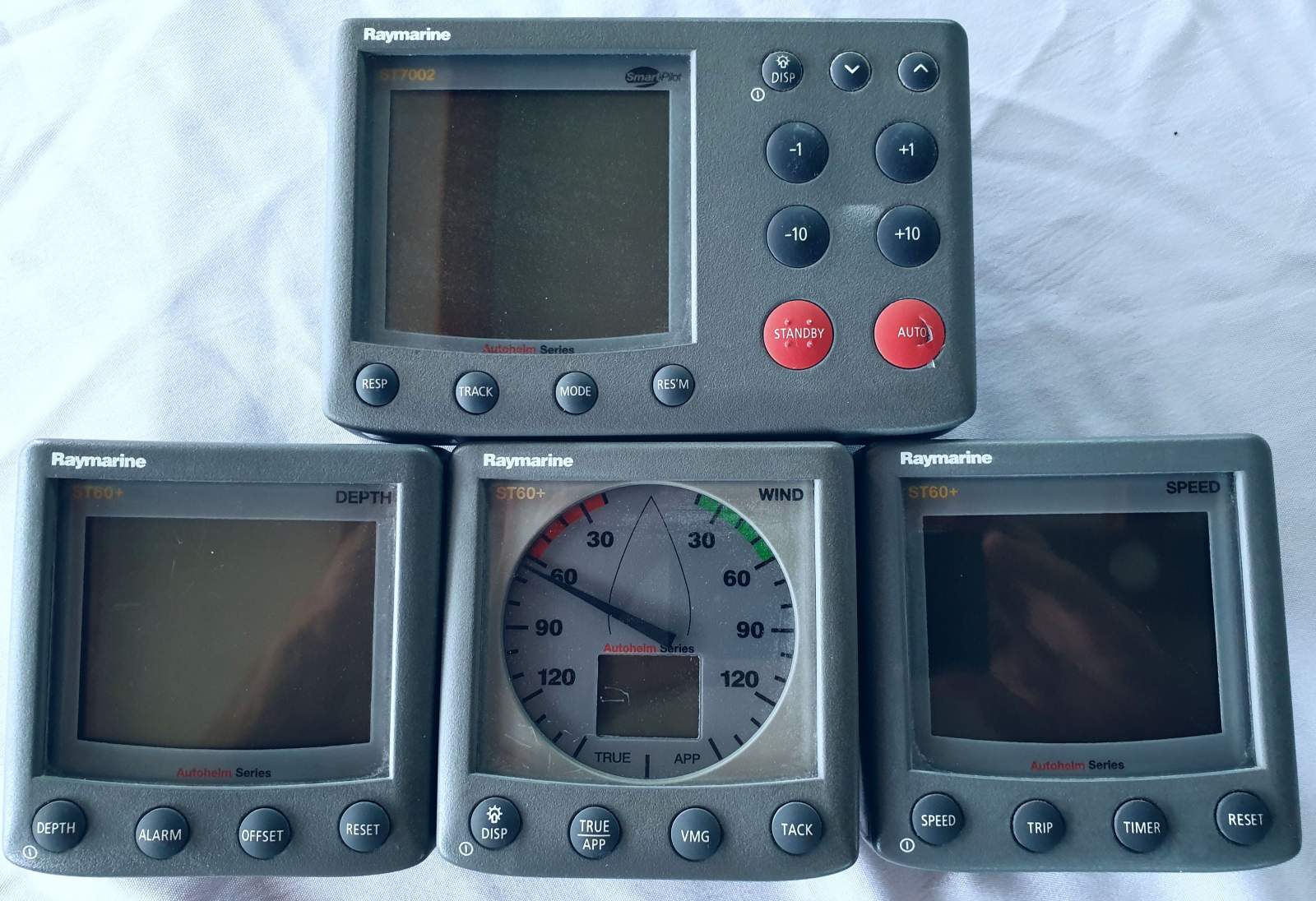 RAYMARINE C120, X30 AUTOPILOT, ST7002 SMARTPILOT, ST60+, DEPTH, SPEED, WIND