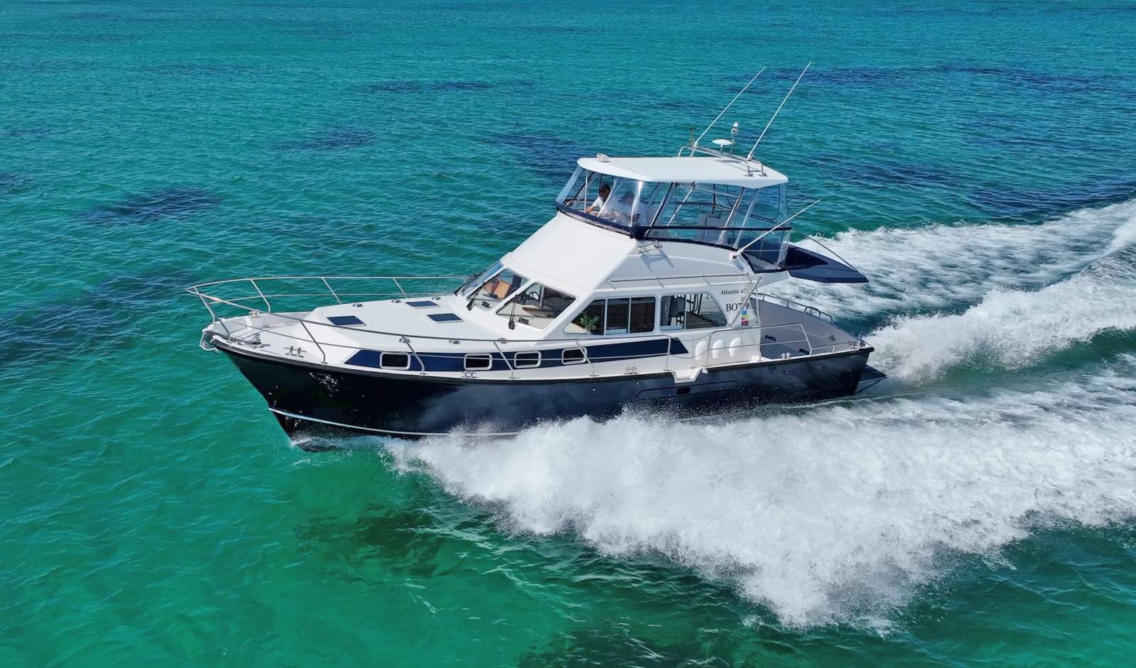 Atlantis 47 Flybridge - Undergone recent refit - She looks fantastic!