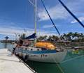 Westsail 32 Heavy displacement, full length keel, safe design.