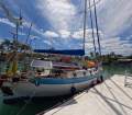 Westsail 32 Heavy displacement, full length keel, safe design.