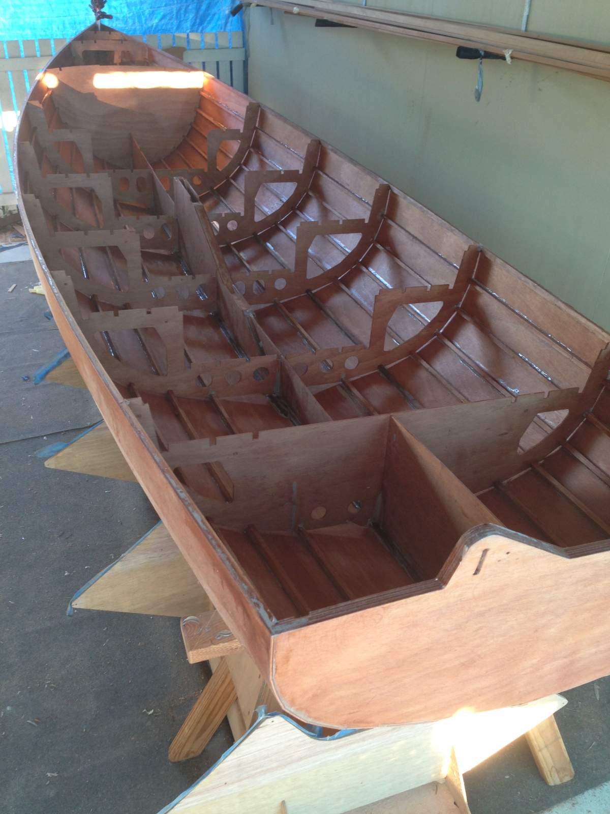 Built from kit, marine painted hull & varnish deck