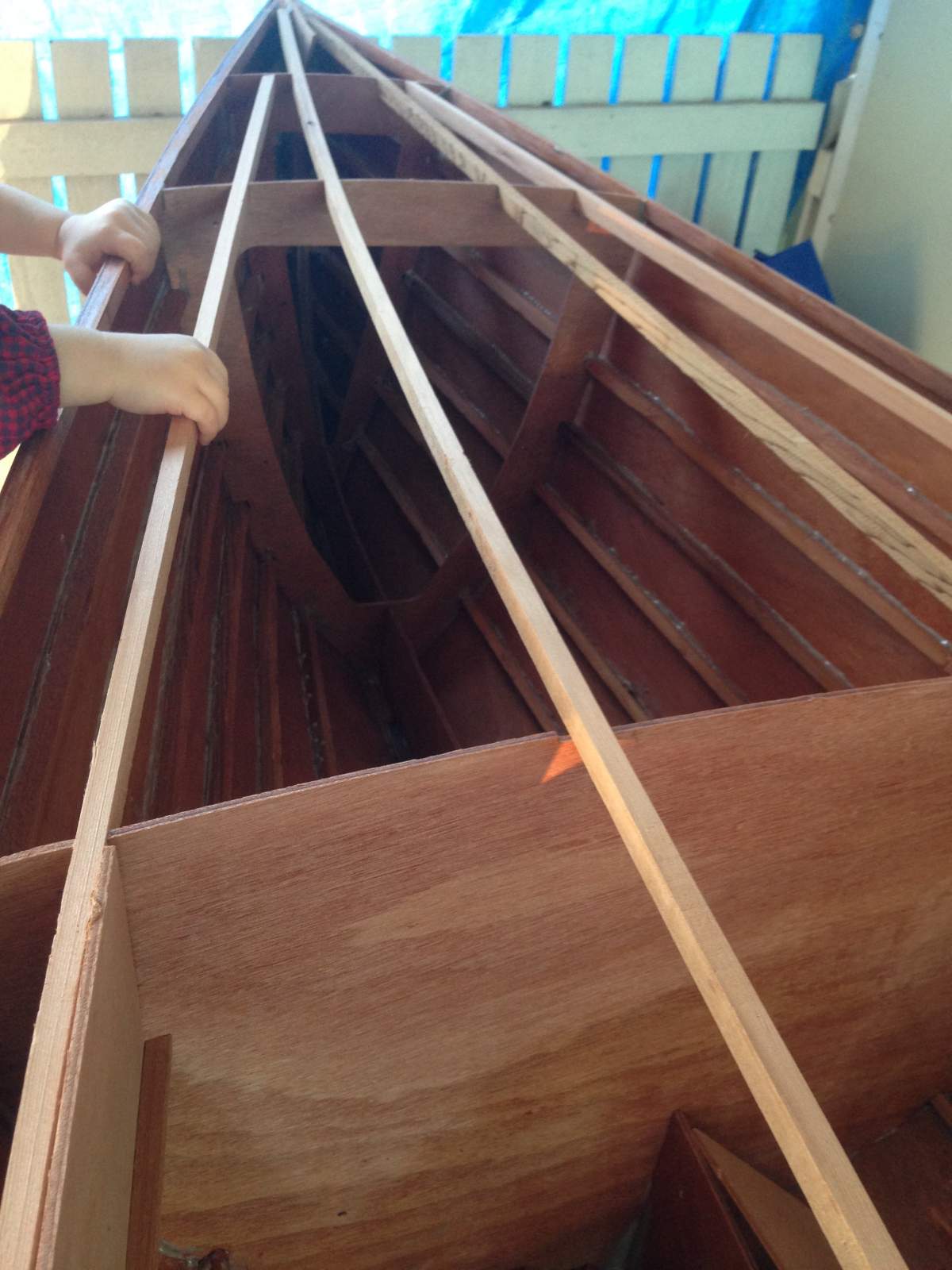 Built from kit, marine painted hull & varnish deck