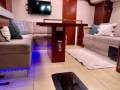 Hanse 470E -Elite class offshore-equipped performance cruiser:Accent LED lighting and parquet floor boards