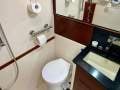 Hanse 470E -Elite class offshore-equipped performance cruiser:Fwd head with new electric flushing toilet