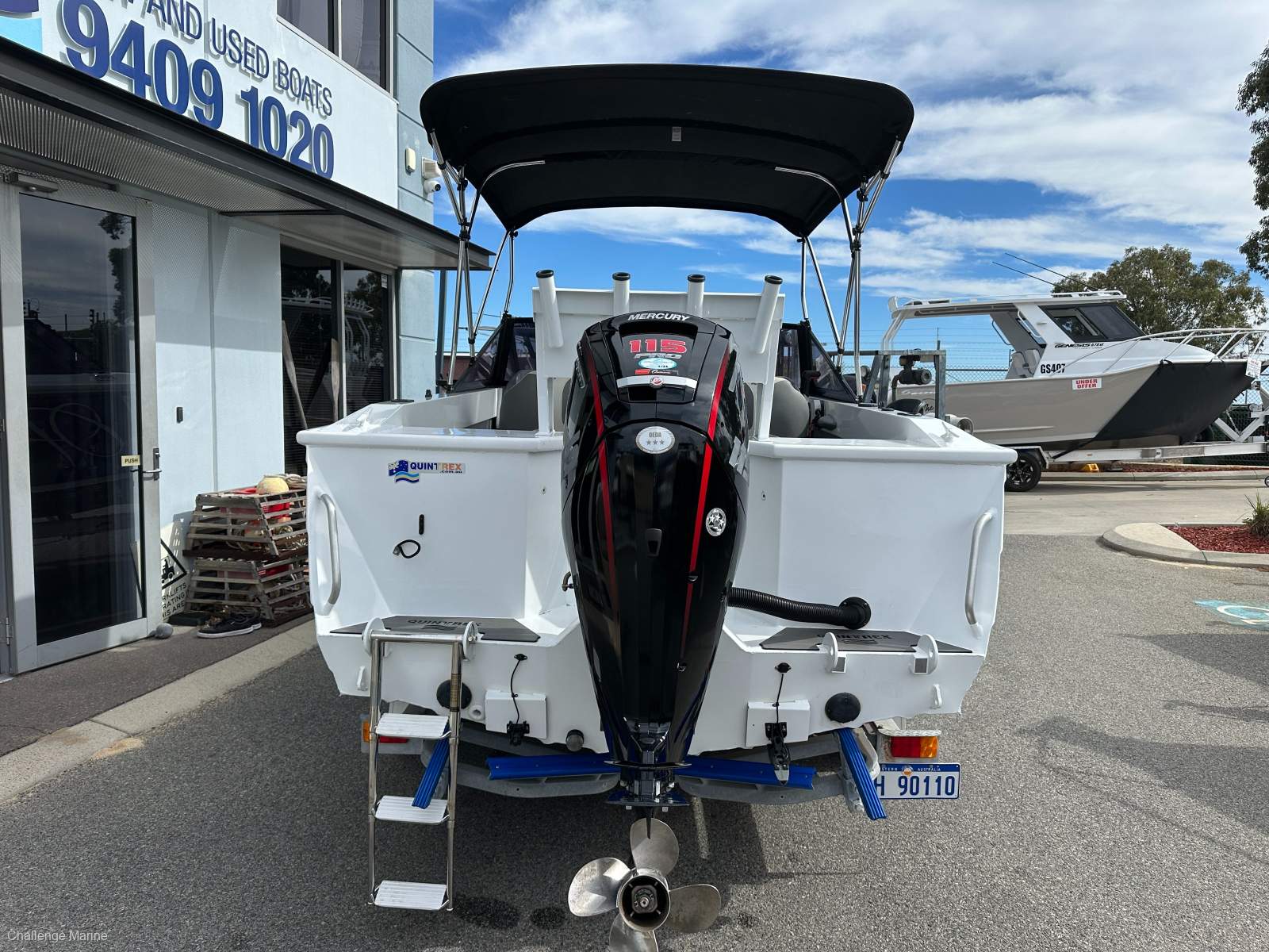 Quintrex 550 Freestyler Ocean riding bowrider and also a family ski boat