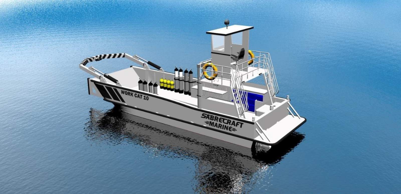 Stalwart Marine Landing Craft 10 x 3.5 Work Boat Barge + A Frame