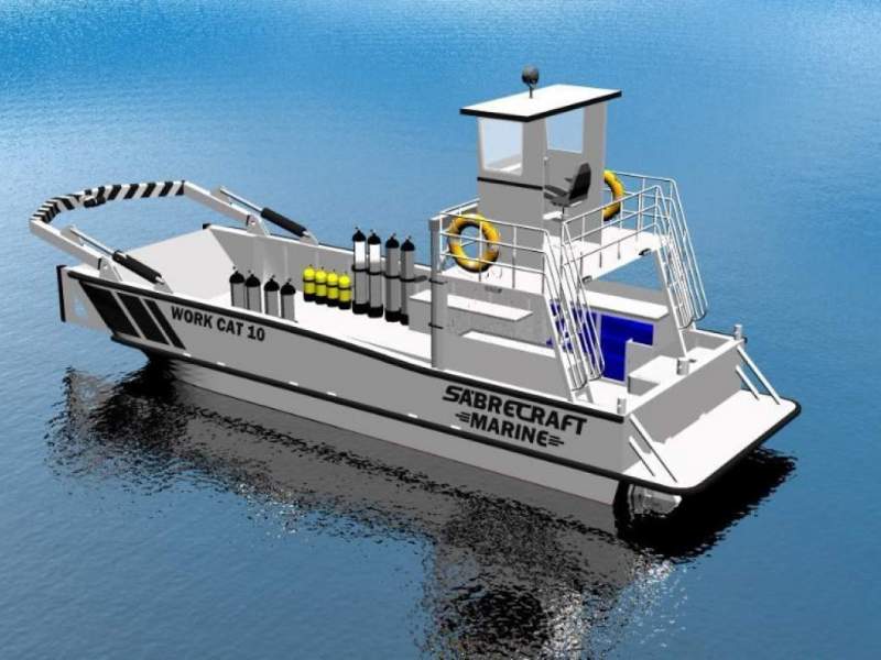 Stalwart Marine Landing Craft 10 x 3.5 Work Boat Barge + A Frame