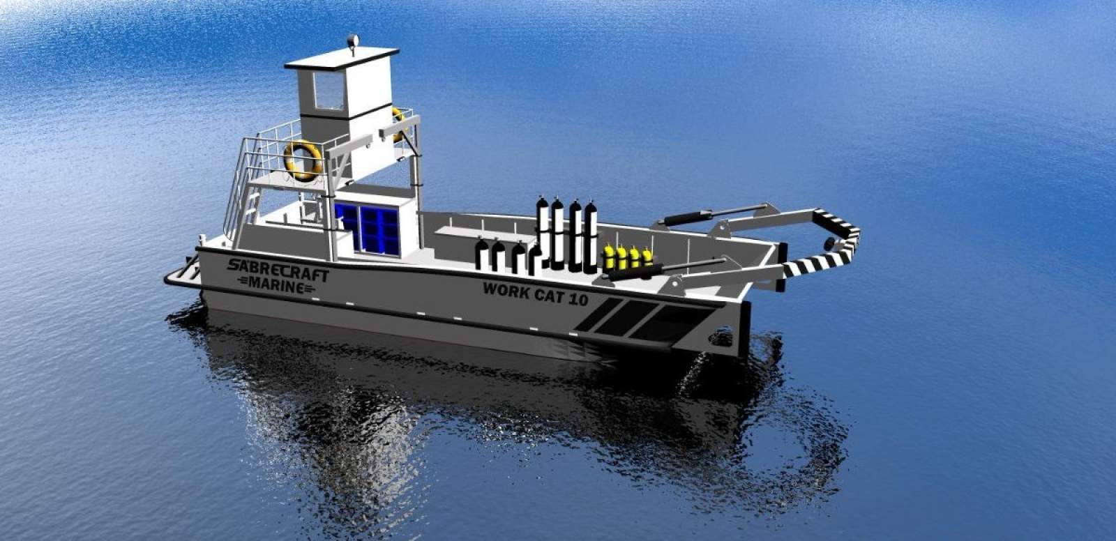 Stalwart Marine Landing Craft 10 x 3.5 Work Boat Barge + A Frame