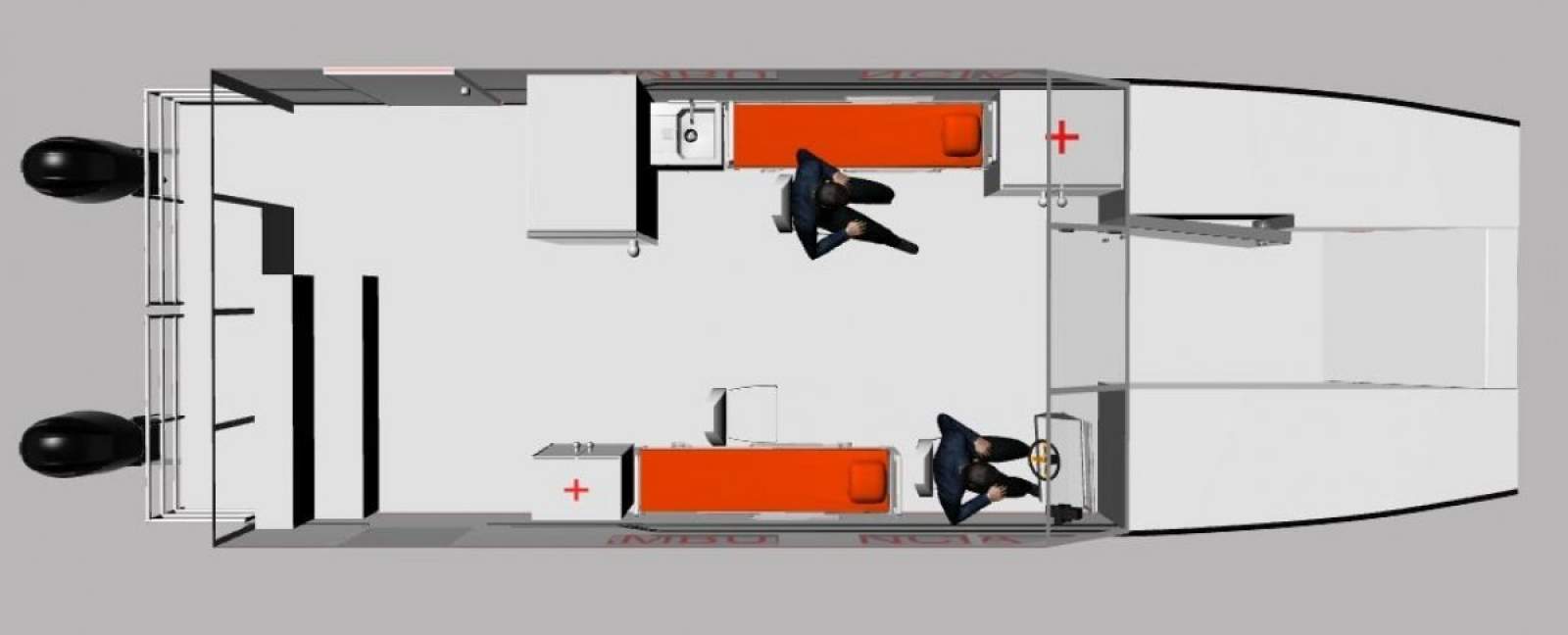 Stalwart Marine Ambulance Rescue Catamaran 11.00 x 3.50 Meter