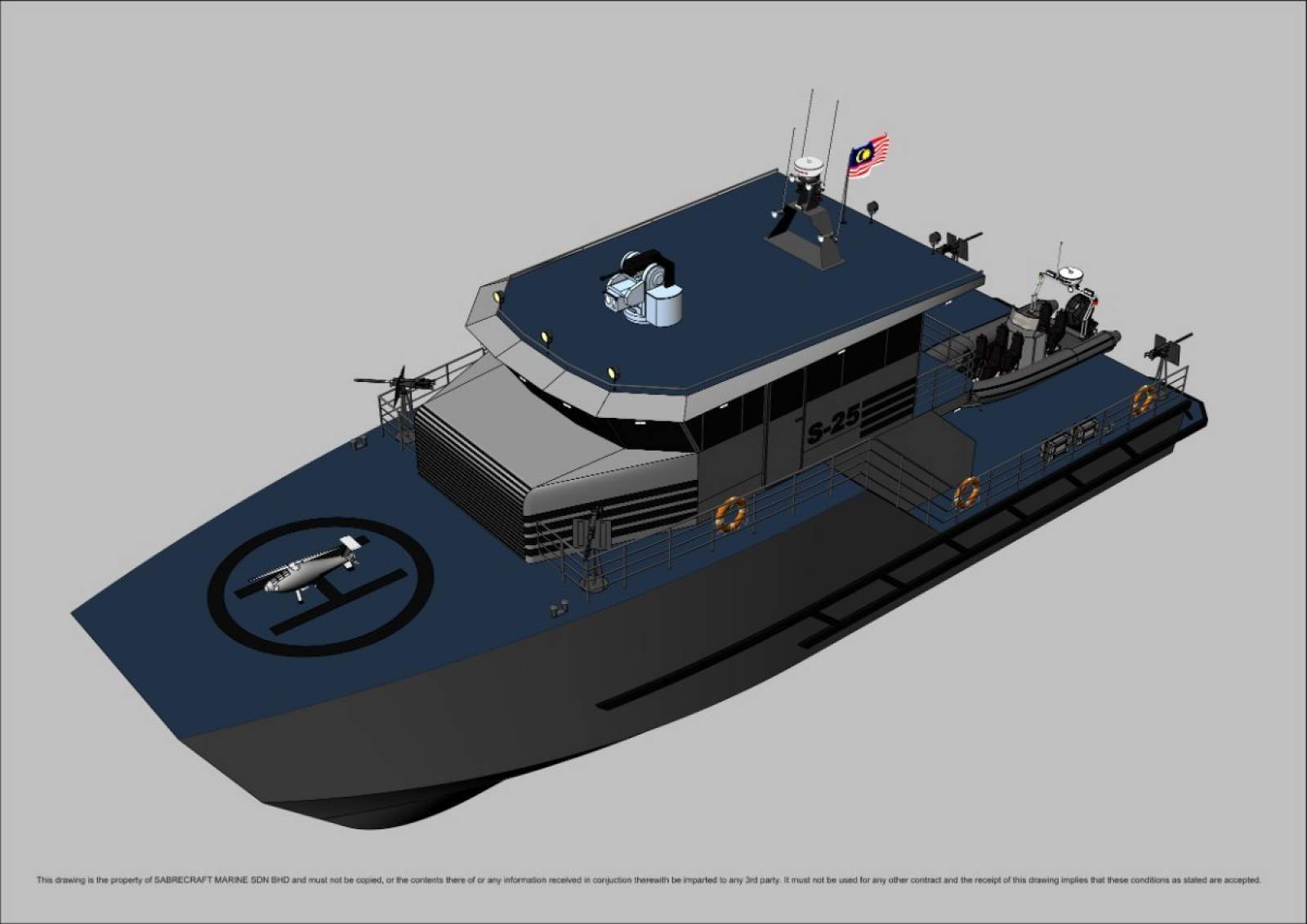 Stalwart Marine Patrol JetCat 25000 Gun Boat