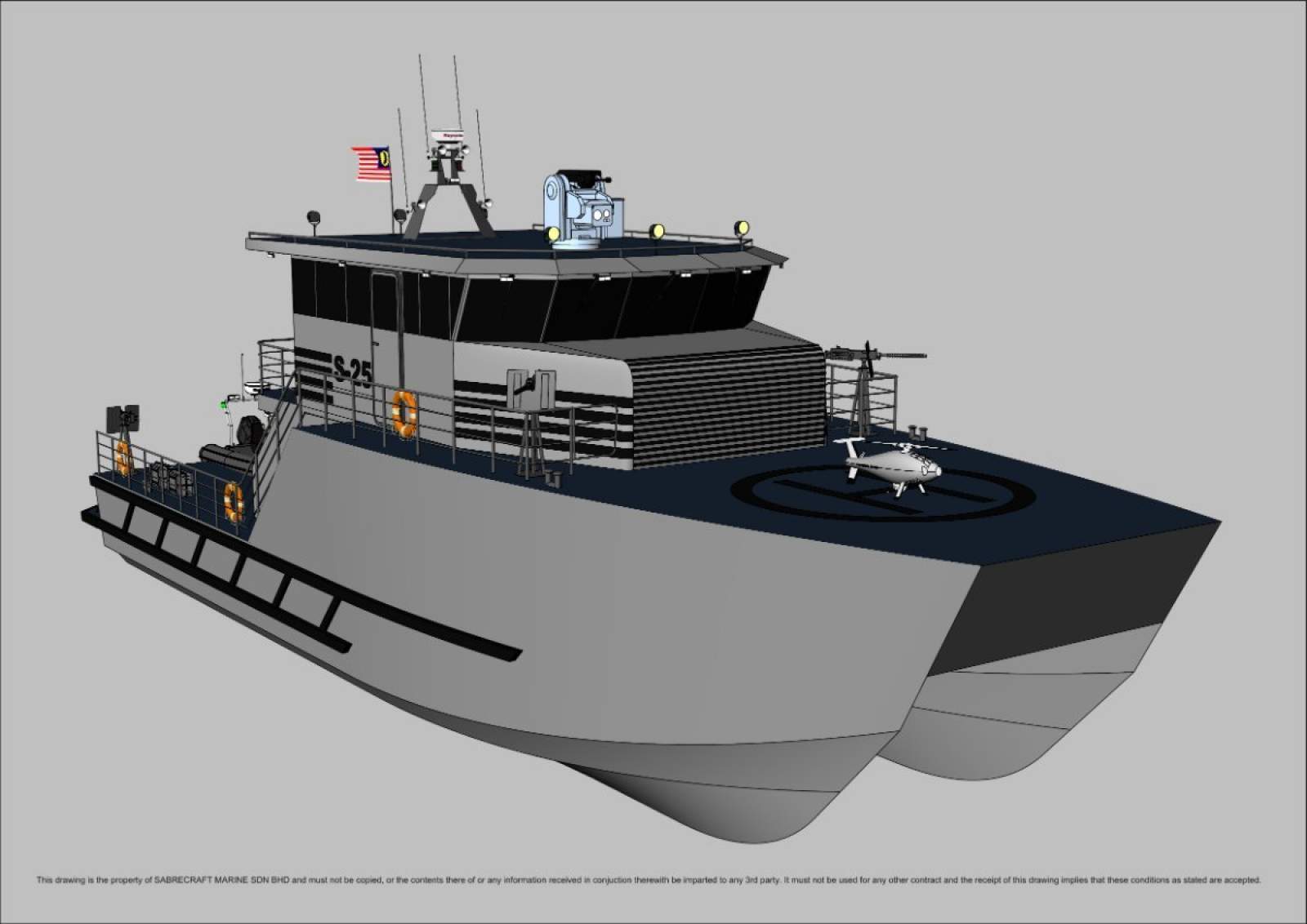Stalwart Marine Patrol JetCat 25000 Gun Boat
