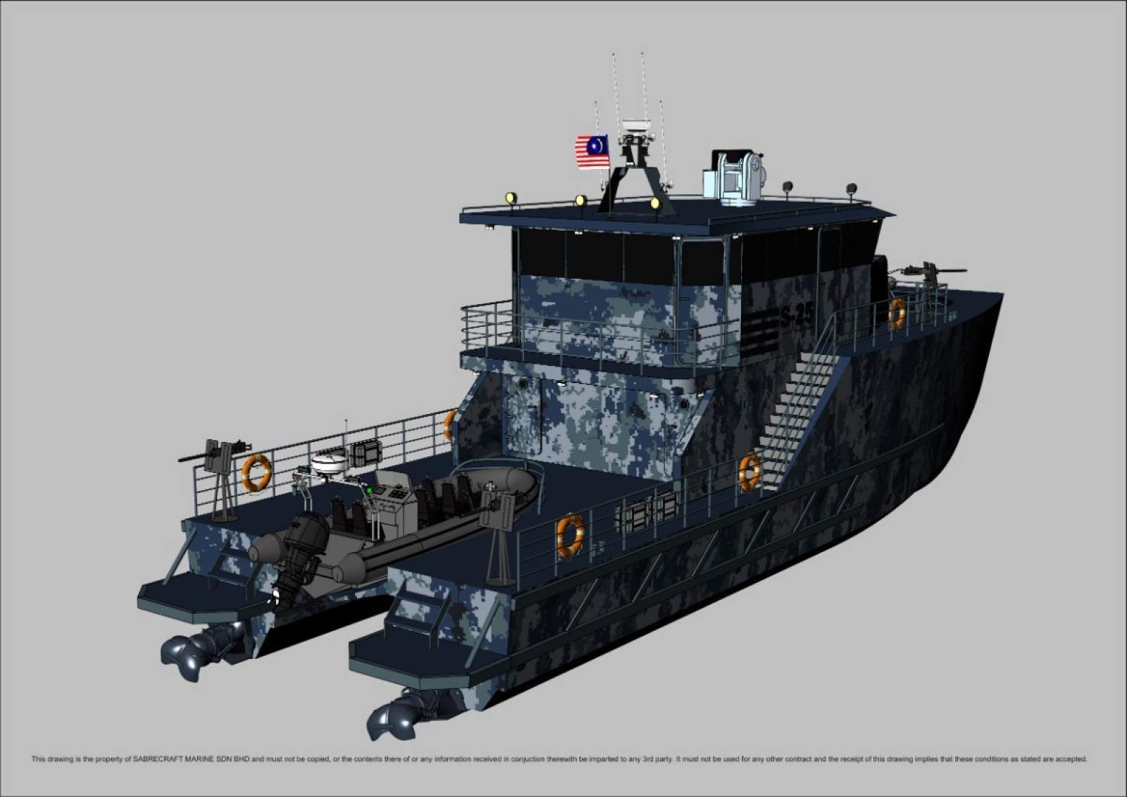 Stalwart Marine Patrol JetCat 25000 Gun Boat