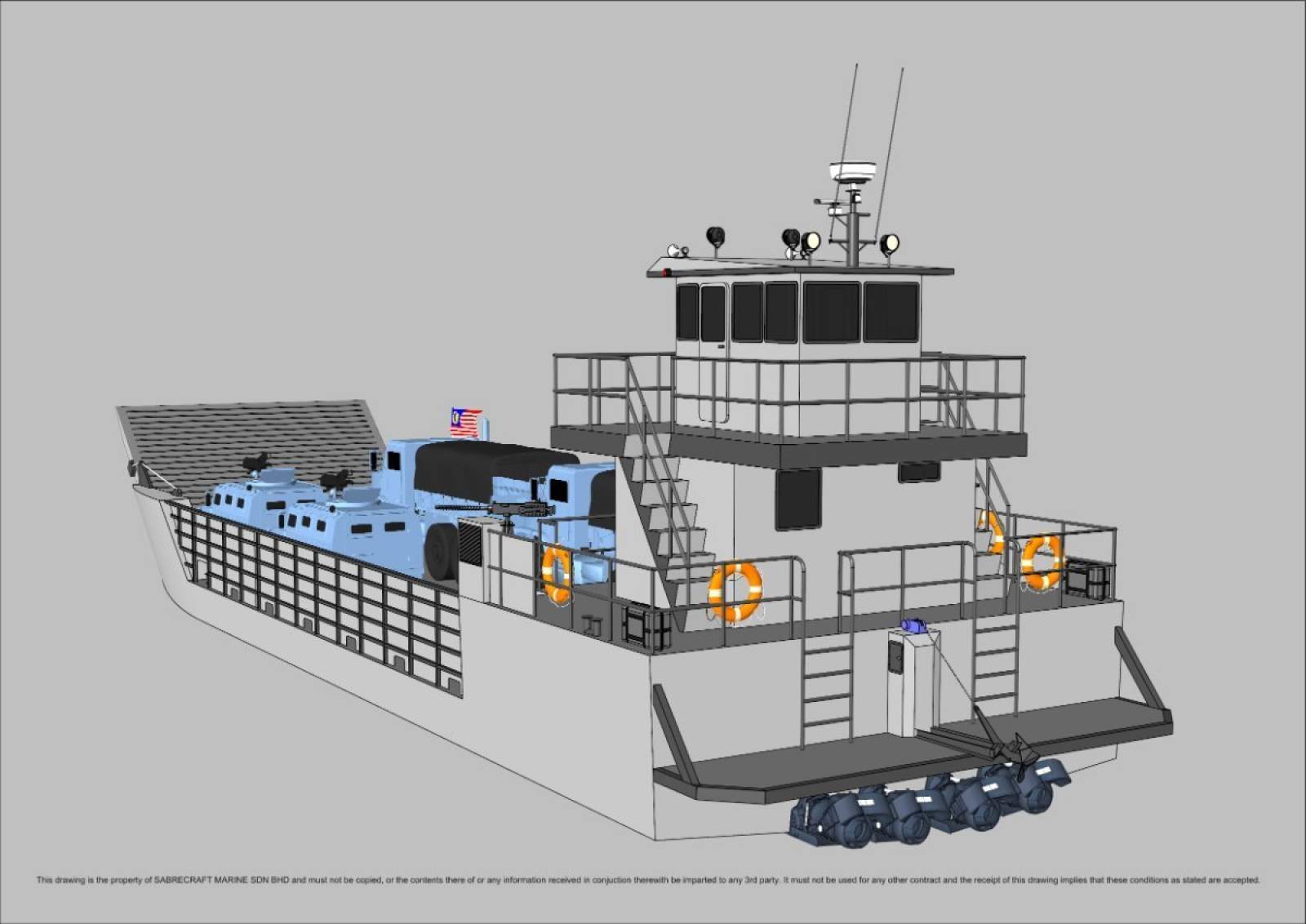 Stalwart Marine Landing Craft 24 Meter Work Boat Barge