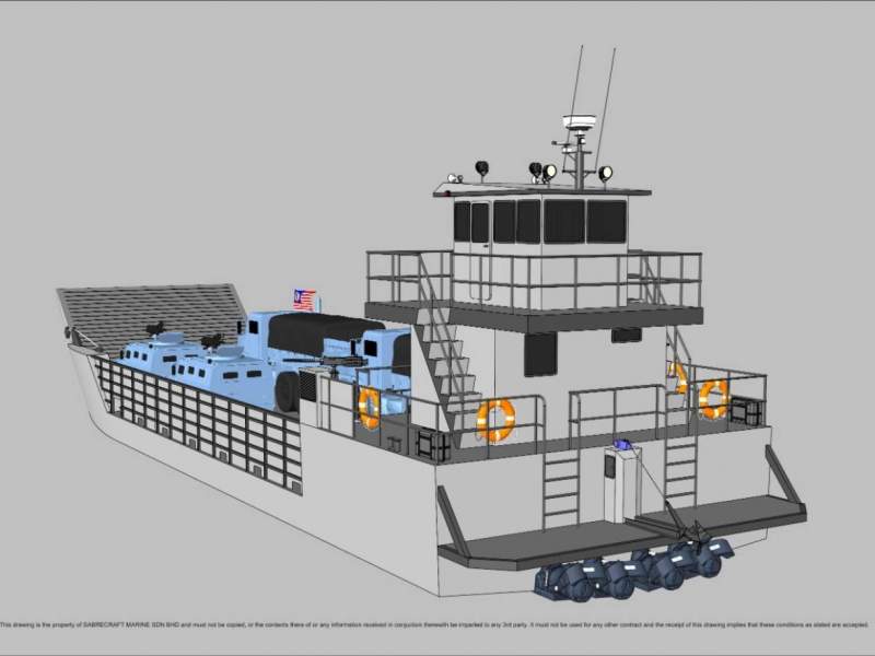 Stalwart Marine Landing Craft 24 Meter Work Boat Barge
