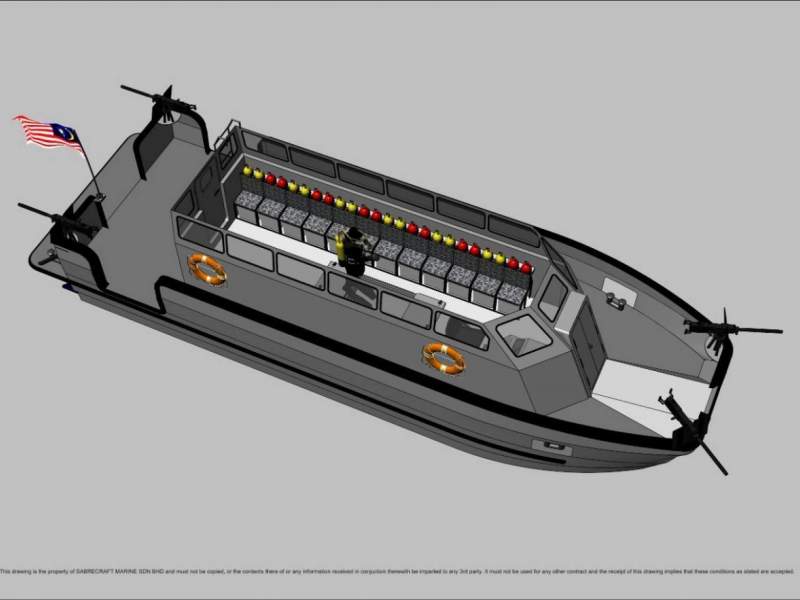 Stalwart Marine Patrol JetCat 12000 Gun Boat