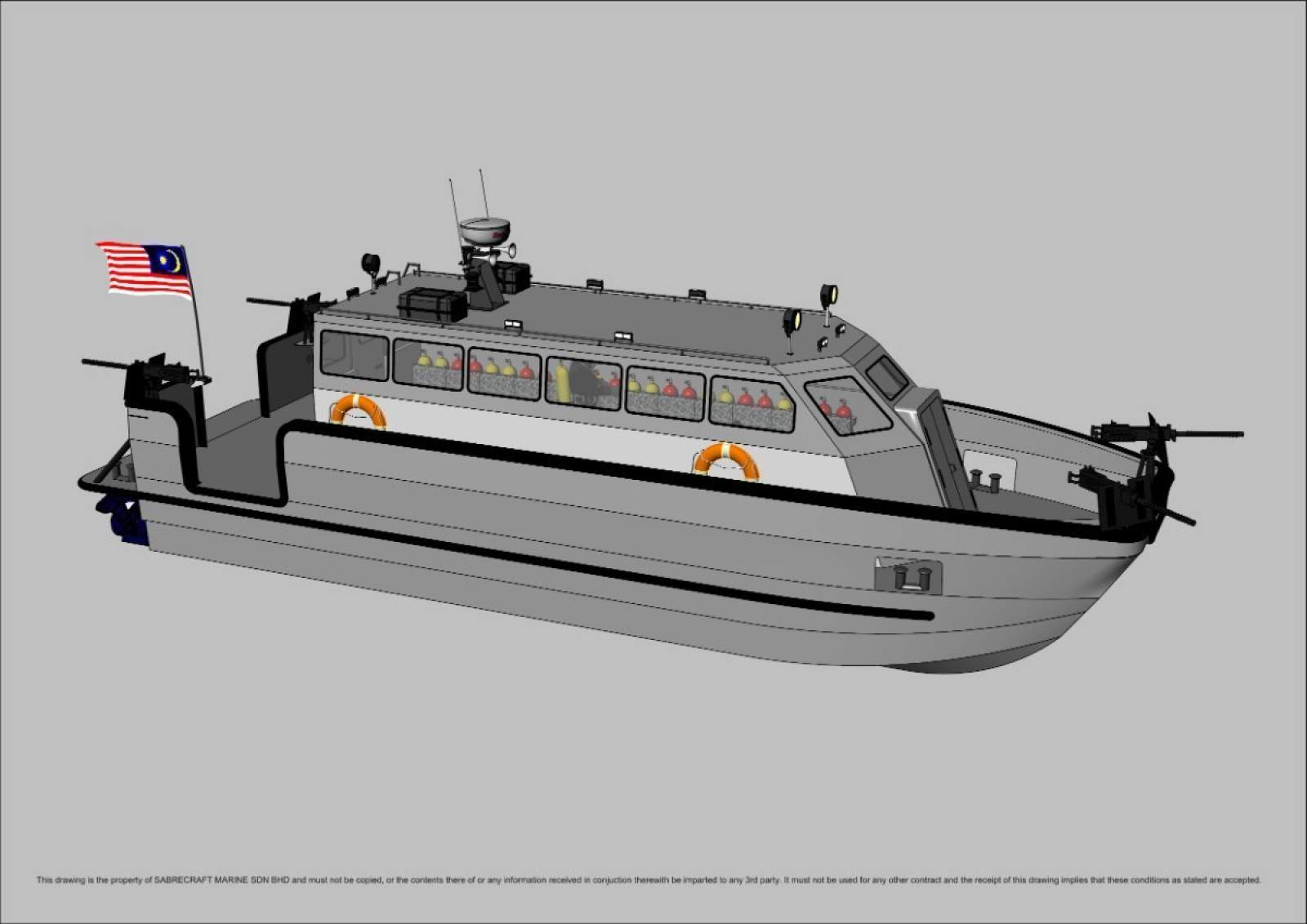 Stalwart Marine Patrol JetCat 12000 Gun Boat