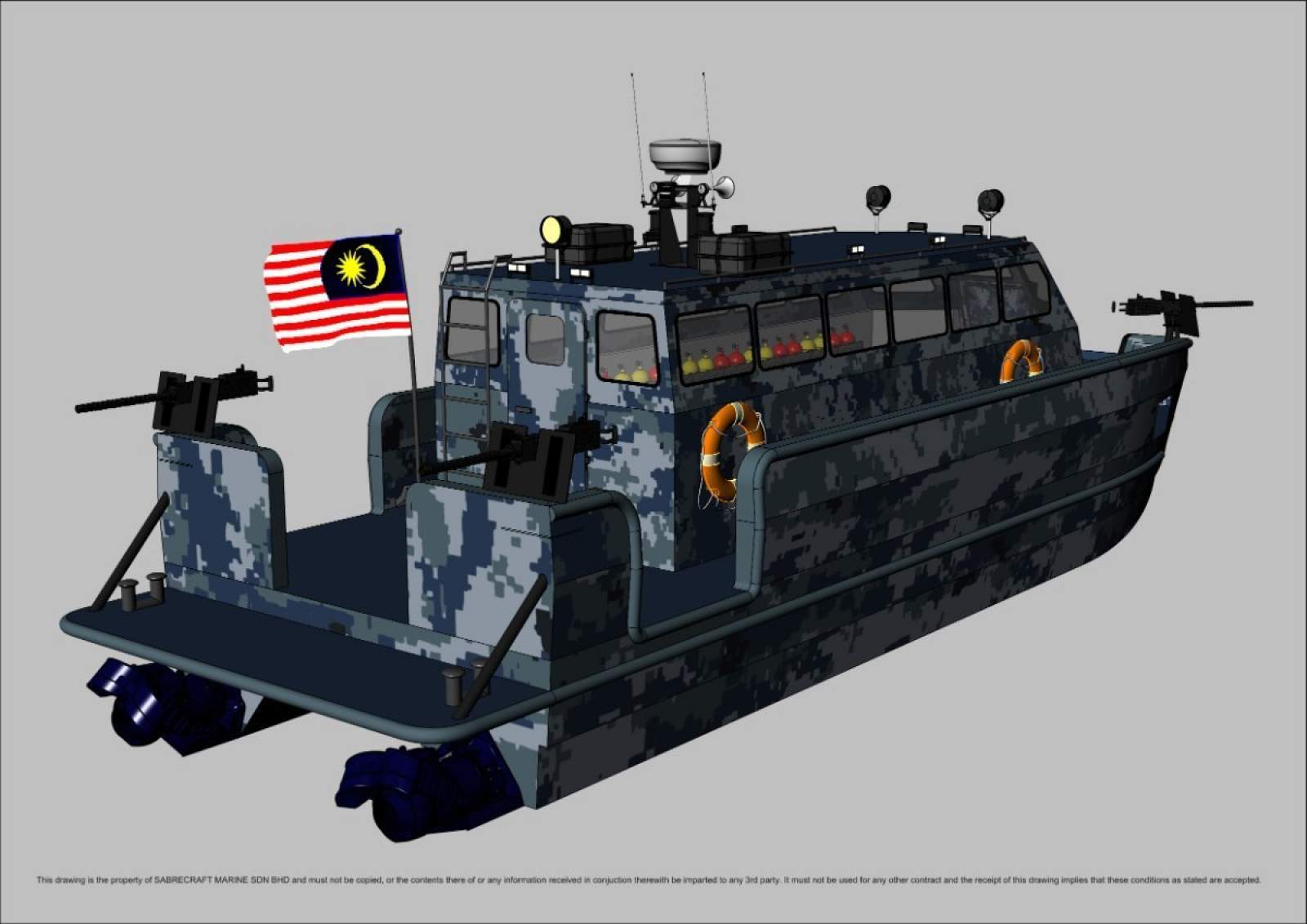 Stalwart Marine Patrol JetCat 12000 Gun Boat