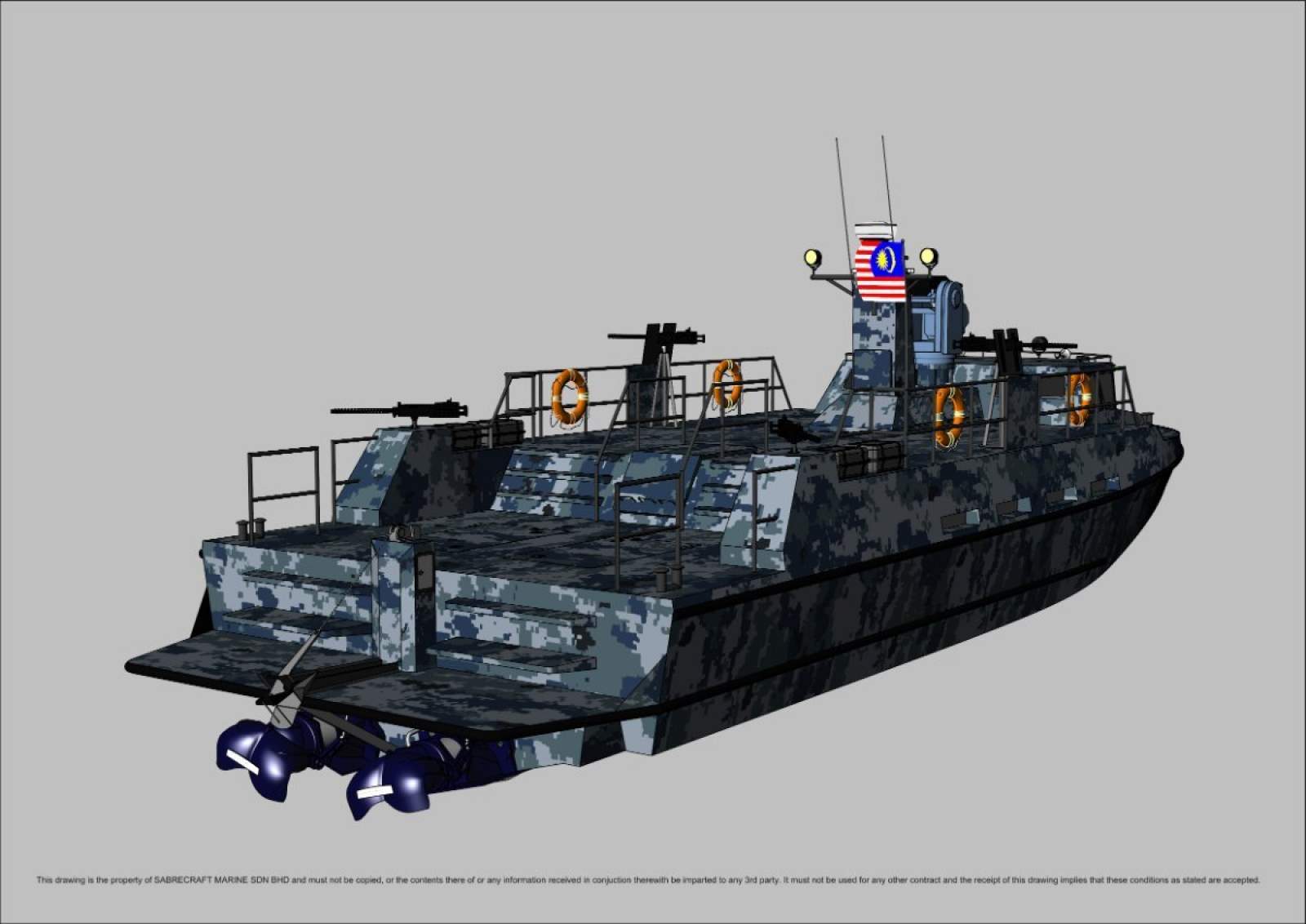 Stalwart Marine Patrol AirRide Xpress 18000 Gun Boat