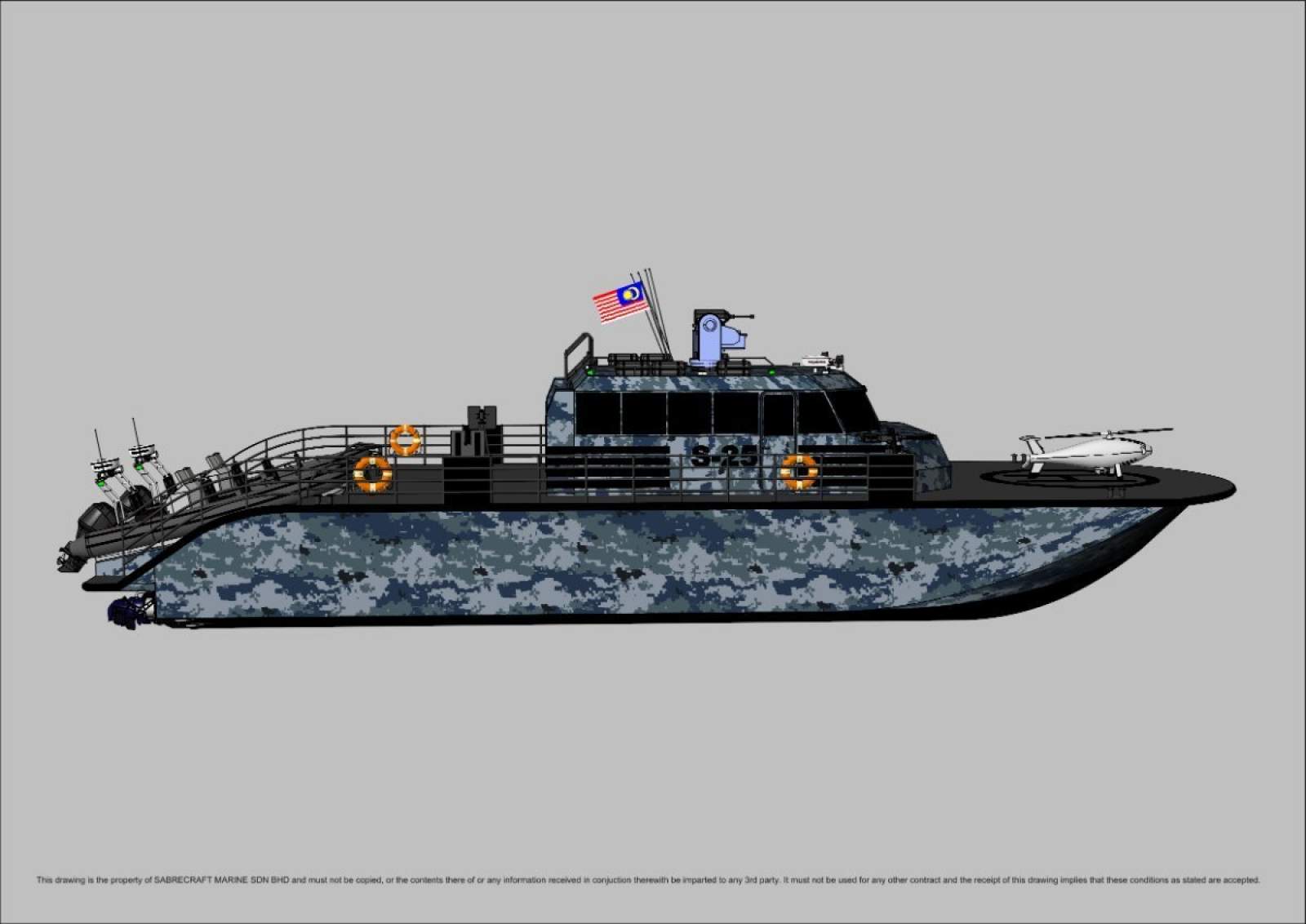 Stalwart Marine Patrol AirRide Xpress 25000 Gun Boat
