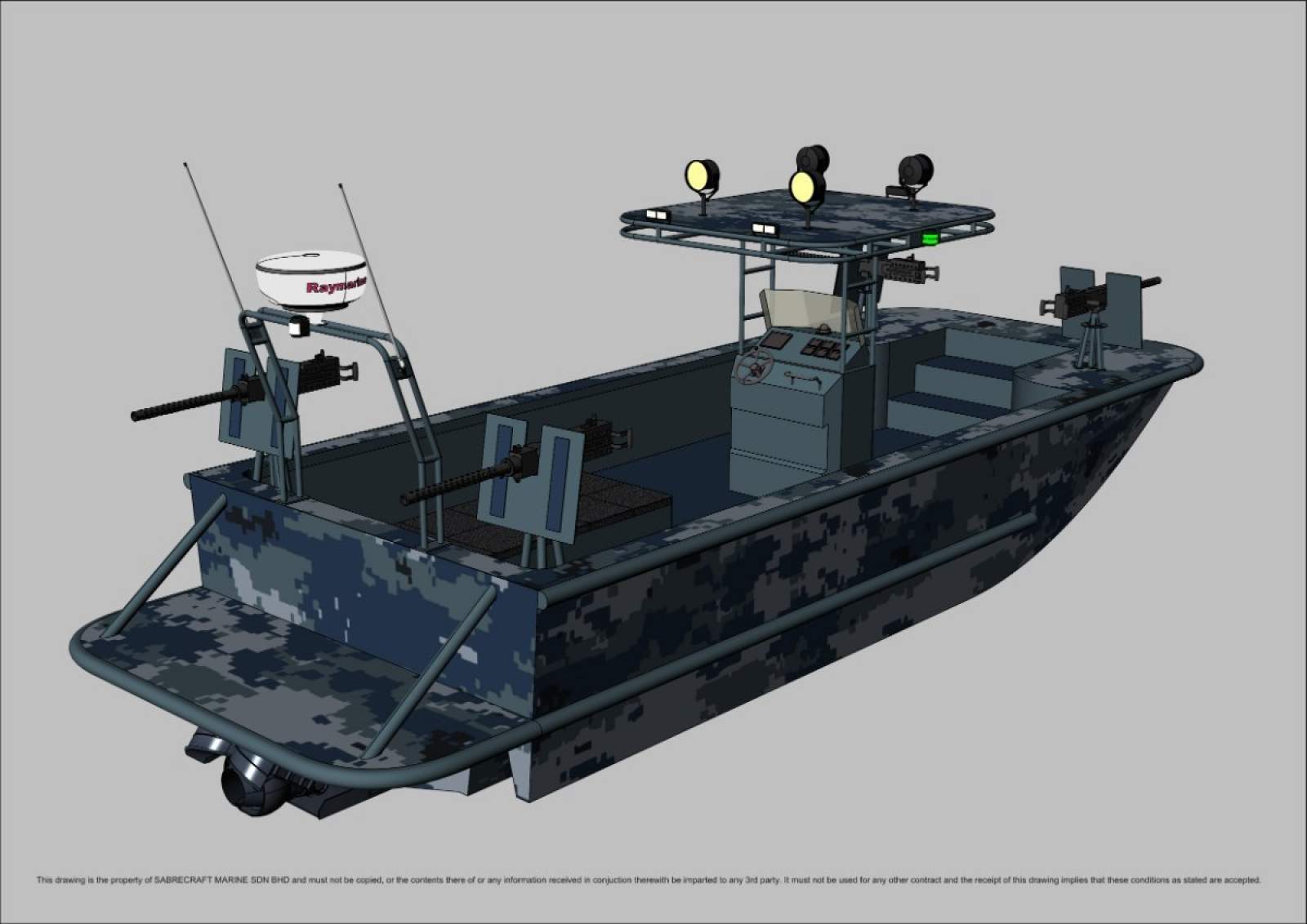 Stalwart Marine Patrol AirRide Xpress 8000 PBL Patrol Boat Light