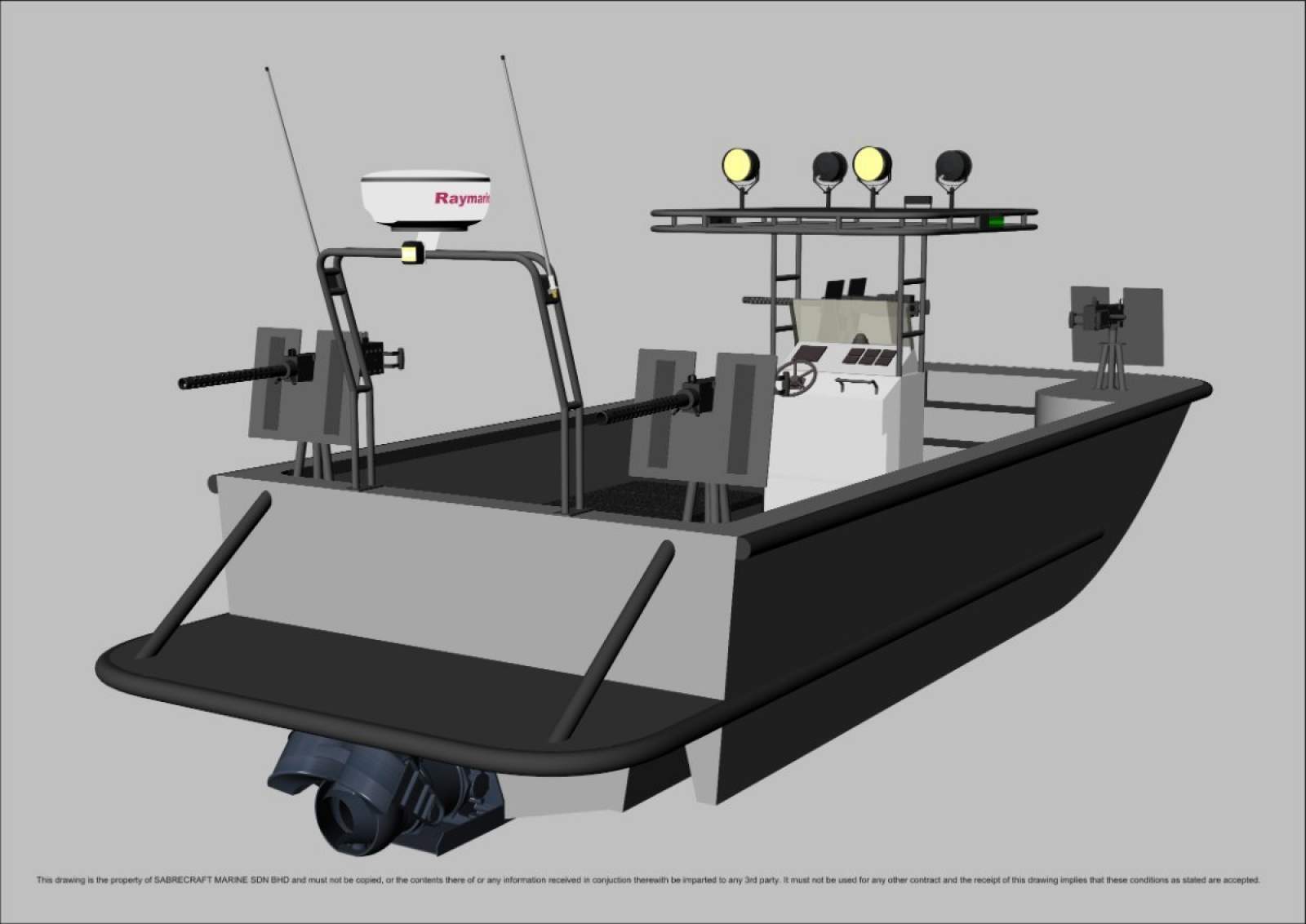 Stalwart Marine Patrol AirRide Xpress 8000 PBL Patrol Boat Light