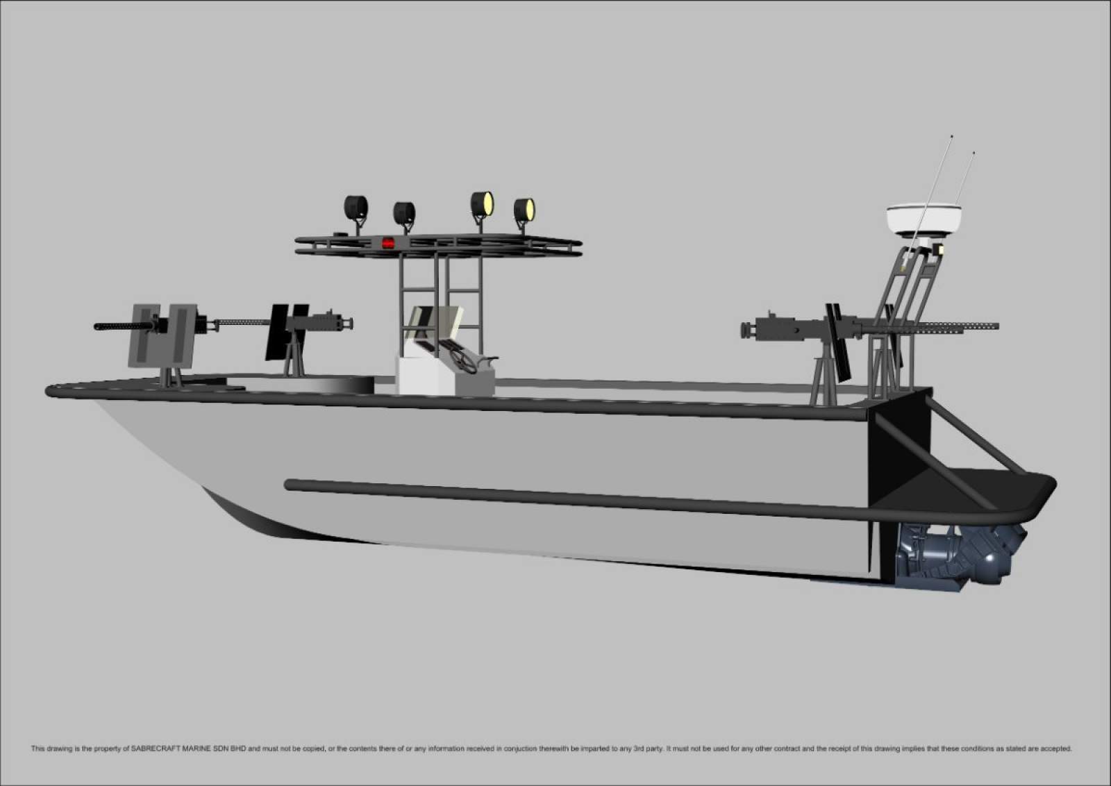 Stalwart Marine Patrol AirRide Xpress 8000 PBL Patrol Boat Light