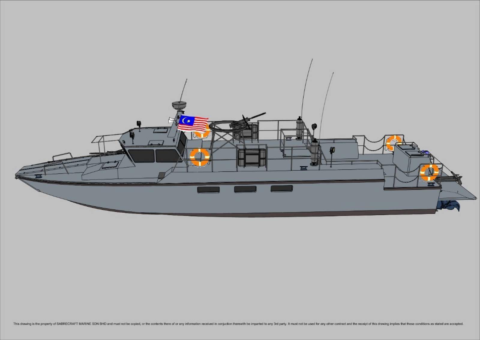 Stalwart Marine Patrol Mono 18000 Gun Boat