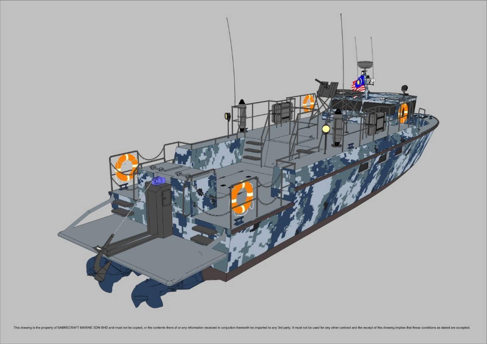 Stalwart Marine Patrol Mono 18000 Gun Boat