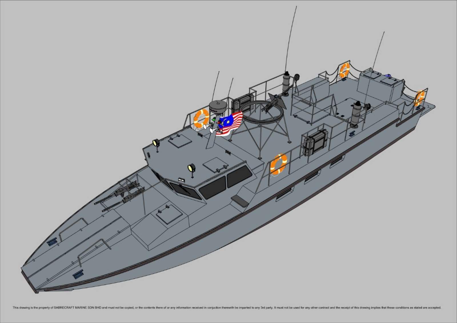 Stalwart Marine Patrol Mono 18000 Gun Boat