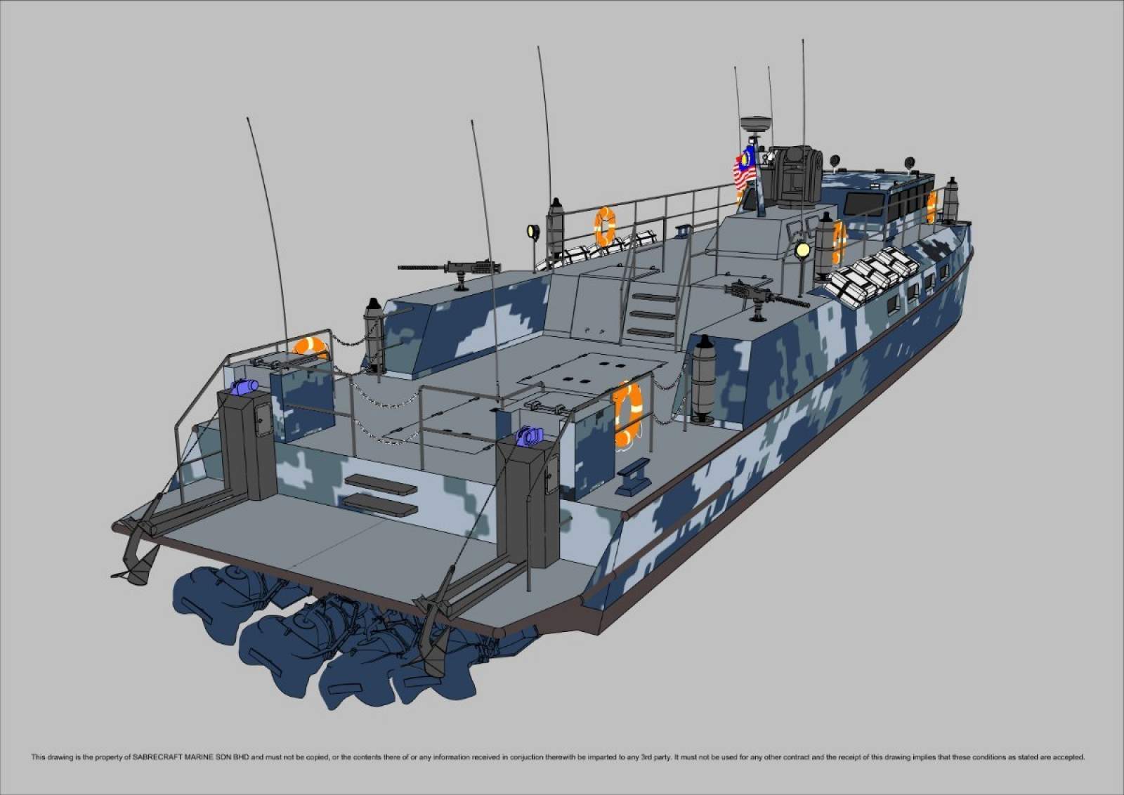 Stalwart Marine Patrol Mono 25000 Gun Boat