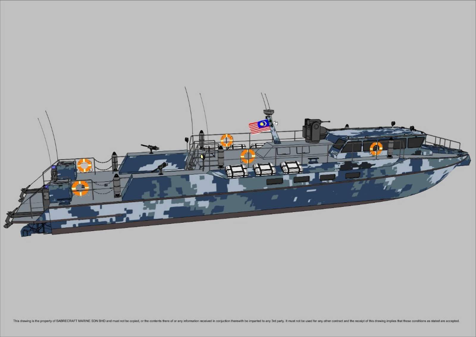Stalwart Marine Patrol Mono 25000 Gun Boat
