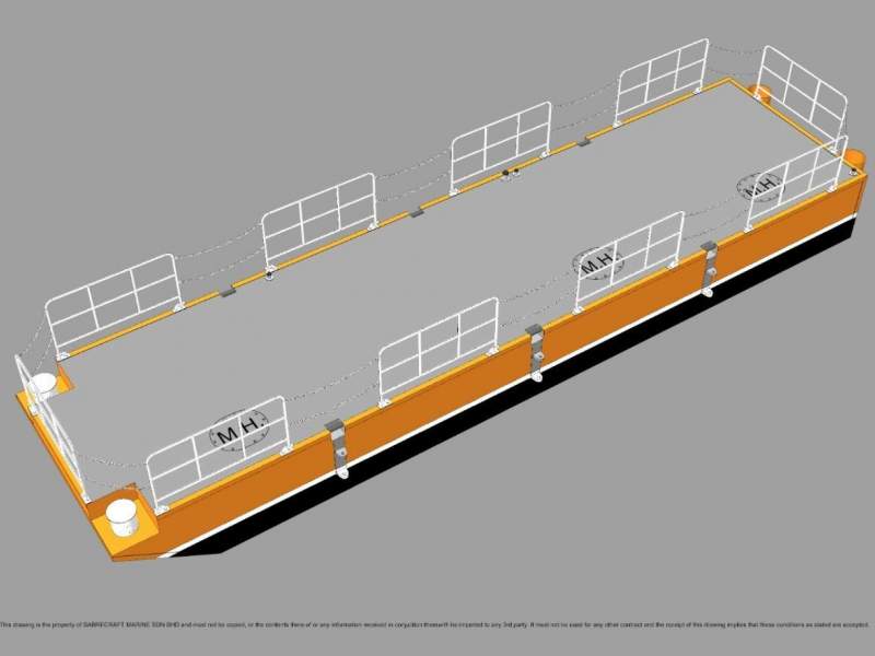 Stalwart Marine Spud Barge Road Transportable Aluminium Construction Barge