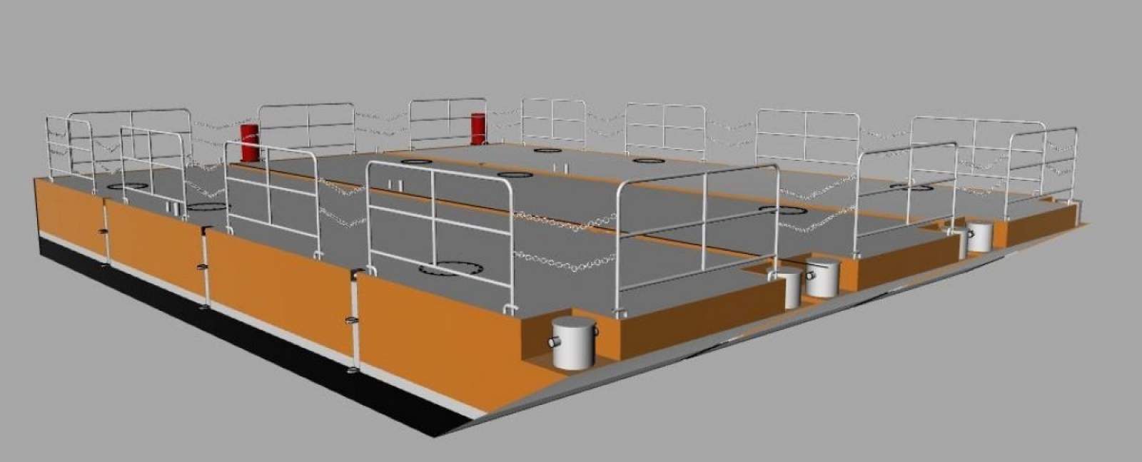 Stalwart Marine Road Transportable Deck Barge Construction Dumb Barge Steel