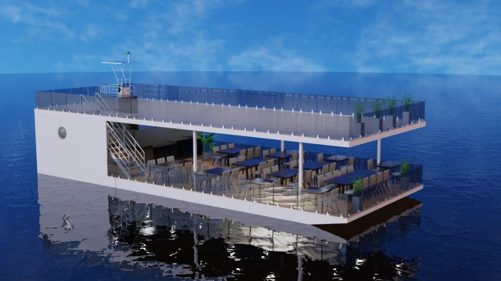 Stalwart Marine Floating Function Centre - 17 Meter Barge / Pontoon
