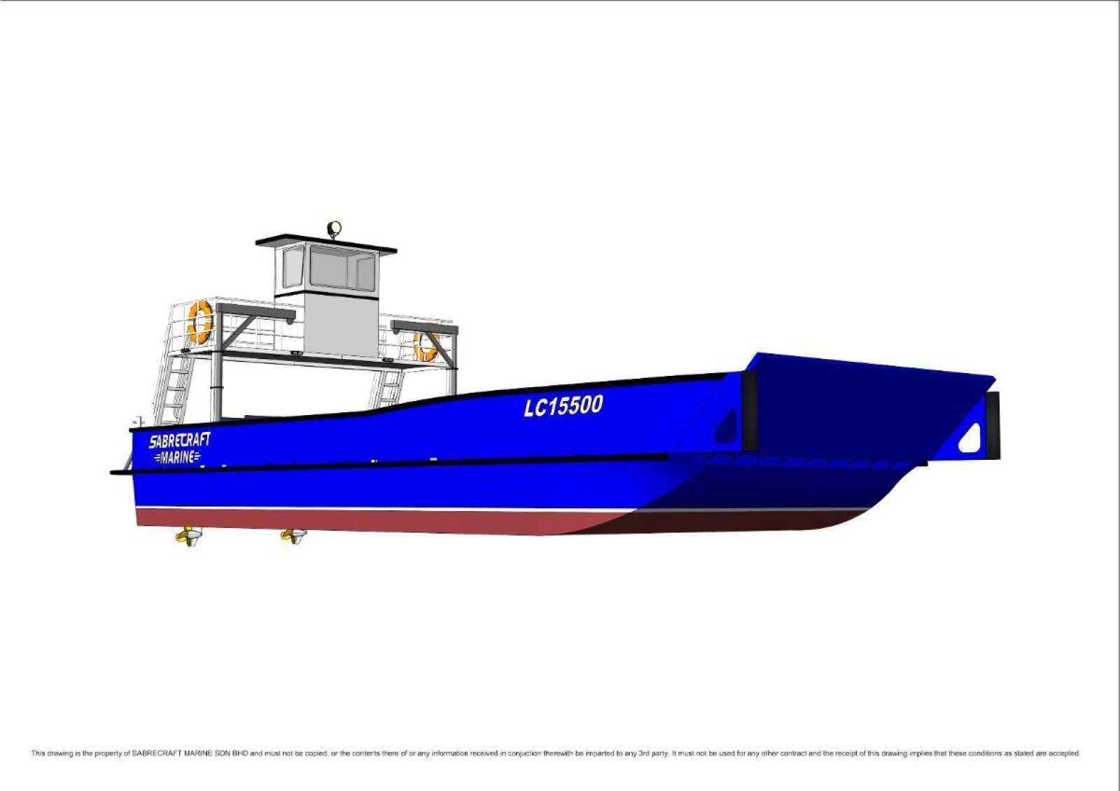 Stalwart Marine Landing Craft 15500m Work Boat Barge