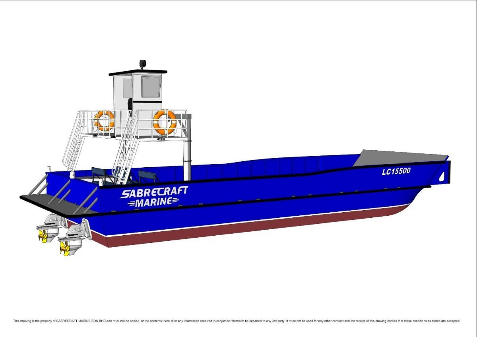 Stalwart Marine Landing Craft 15500m Work Boat Barge