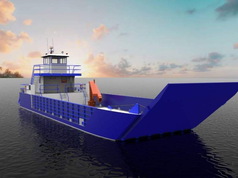 Stalwart Marine Landing Craft Barge 24.00 meter Aluminium with Deck Crane
