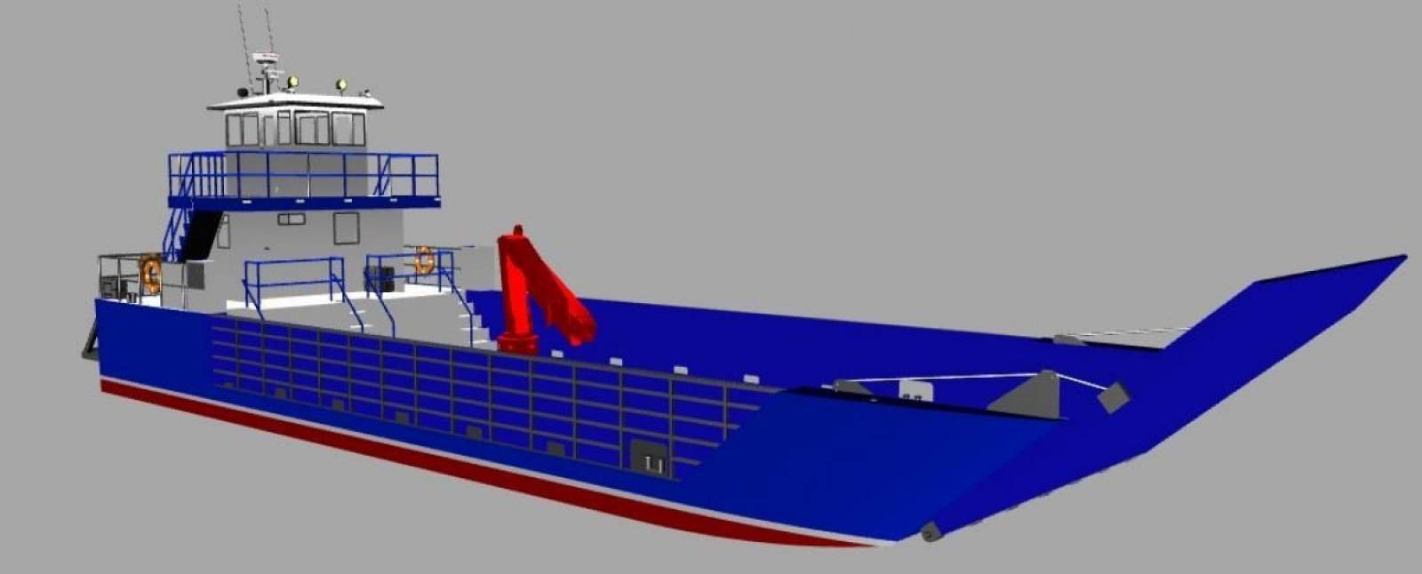 Stalwart Marine Landing Craft Barge 24.00 meter Aluminium with Deck Crane