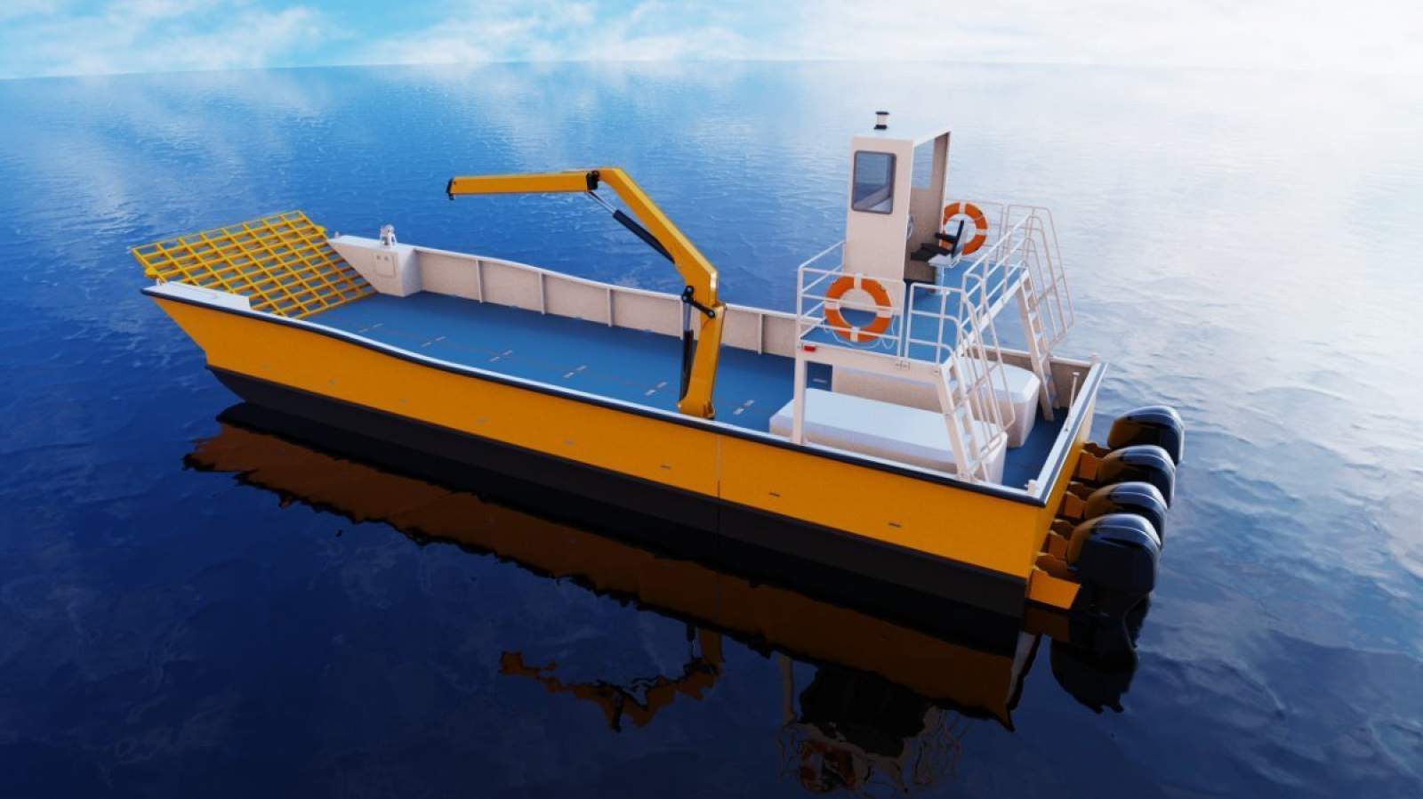Stalwart Marine MLC16 - 16 Meter Modular Landing Craft with Crane