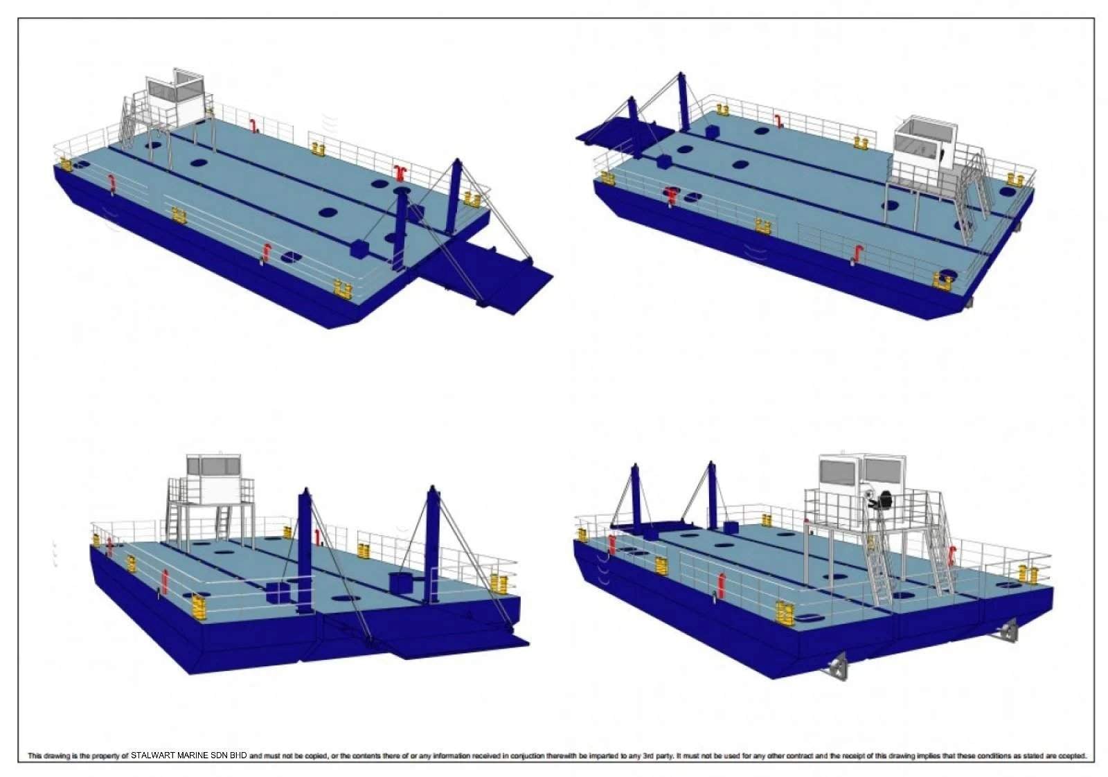 Stalwart Marine Barge Multiple Options Ramp, Deck, Jack Up Accommodation