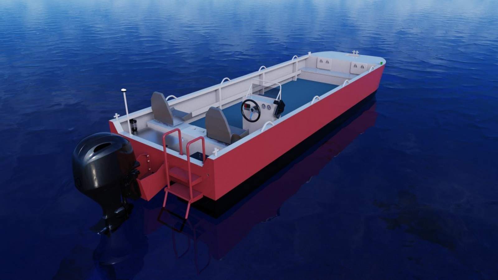 Stalwart Marine Spud Barge - 7.40 Meter Catamaran Work Boat Punt