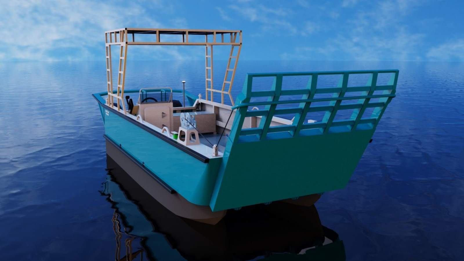 Stalwart Marine WBCR5900 - 5.9 m Catamaran Work Boat with Ramp
