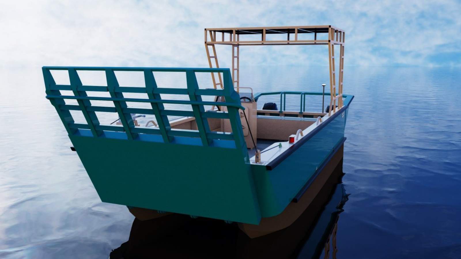 Stalwart Marine WBCR5900 - 5.9 m Catamaran Work Boat with Ramp