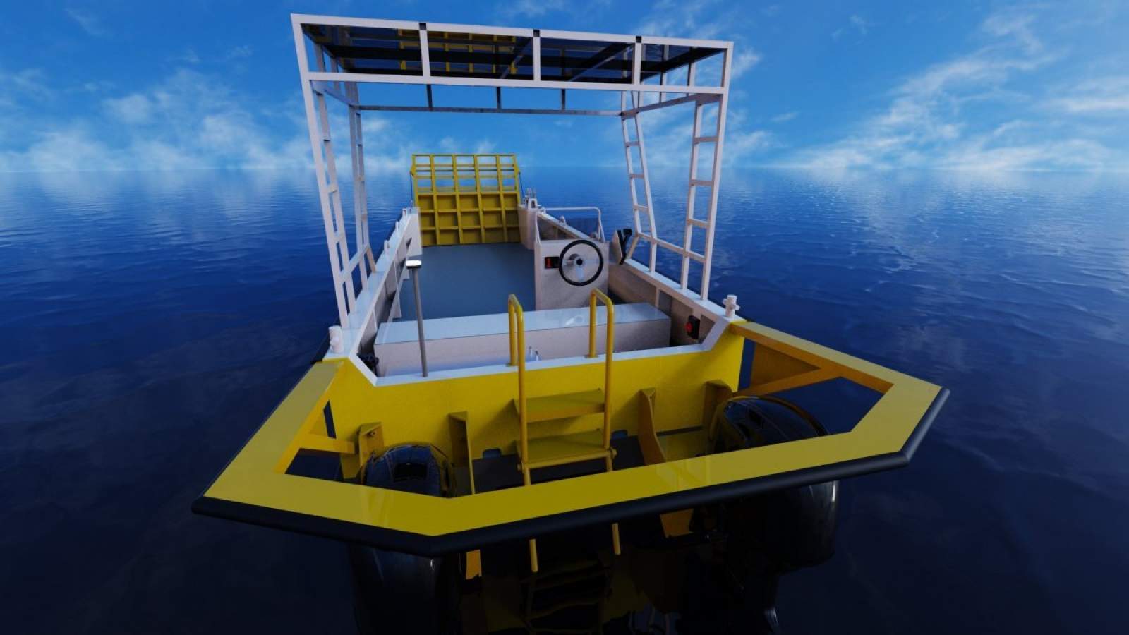Stalwart Marine WB5900 -7.40 Meter Catamaran Work Boat with Ramp