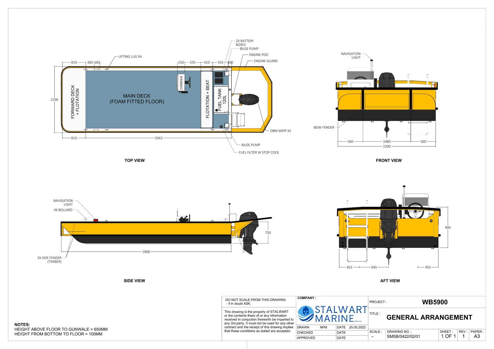 Stalwart Marine WB7400 Work Boat / Punt, Dive, Mooring Repair, Multiuse