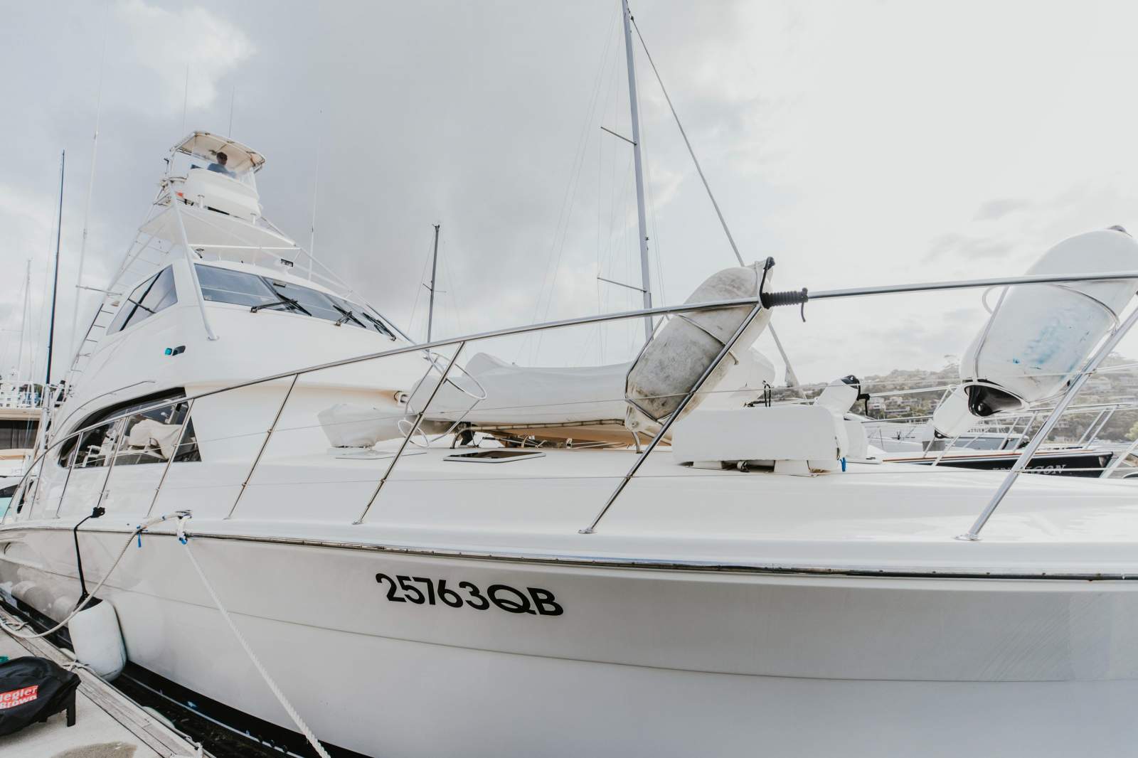 Riviera 58 Enclosed Flybridge Convertible with tuna tower
