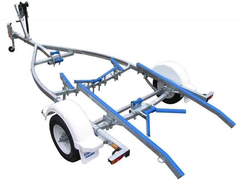 BOEING TRAILERS- SINGLE 4.5M TILT SKID NON-BRAKED BOAT TRAILER