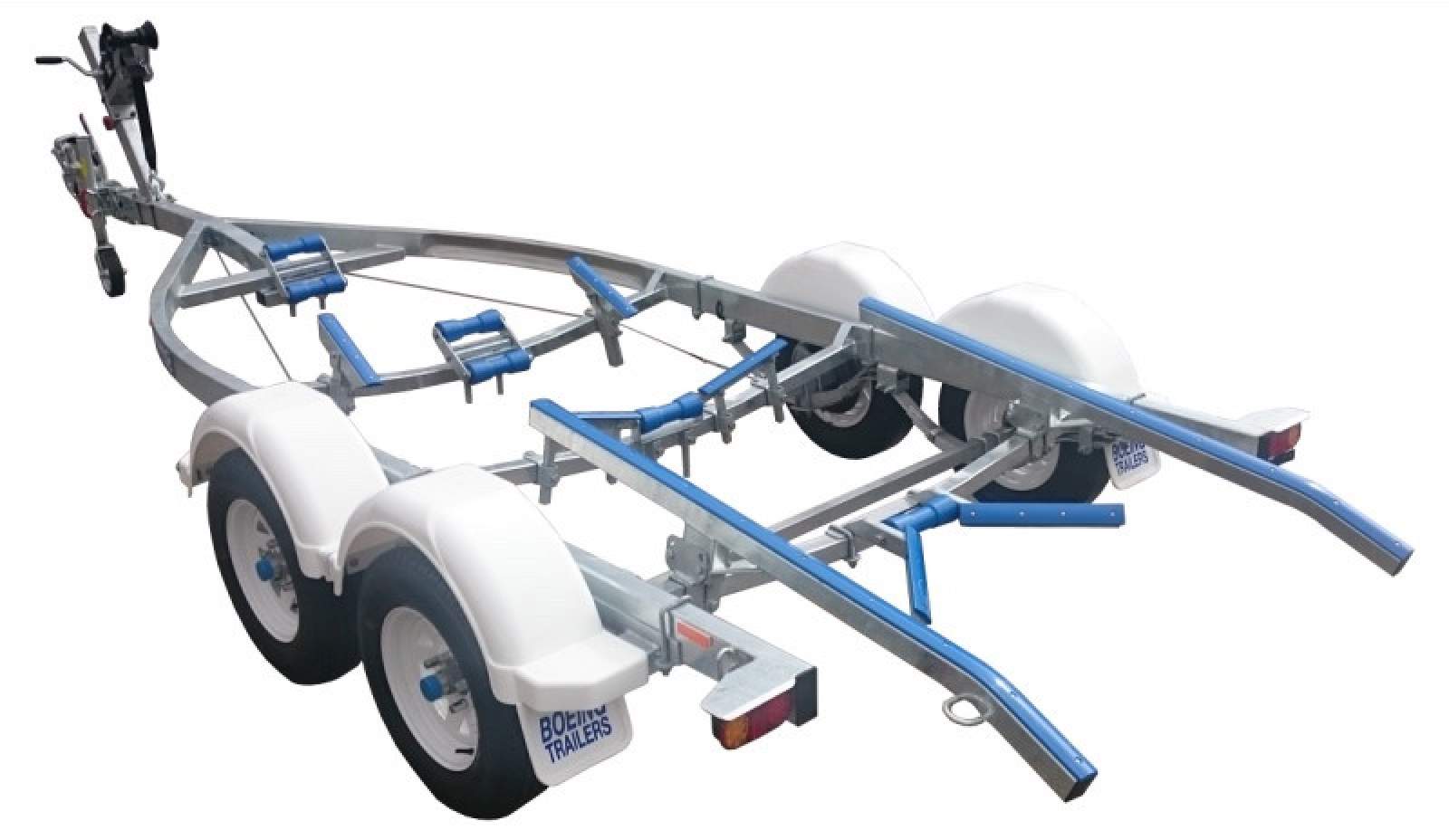 BOEING TRAILERS- TANDEM 5.8M TILT SKID BRAKED BOAT TRAILER