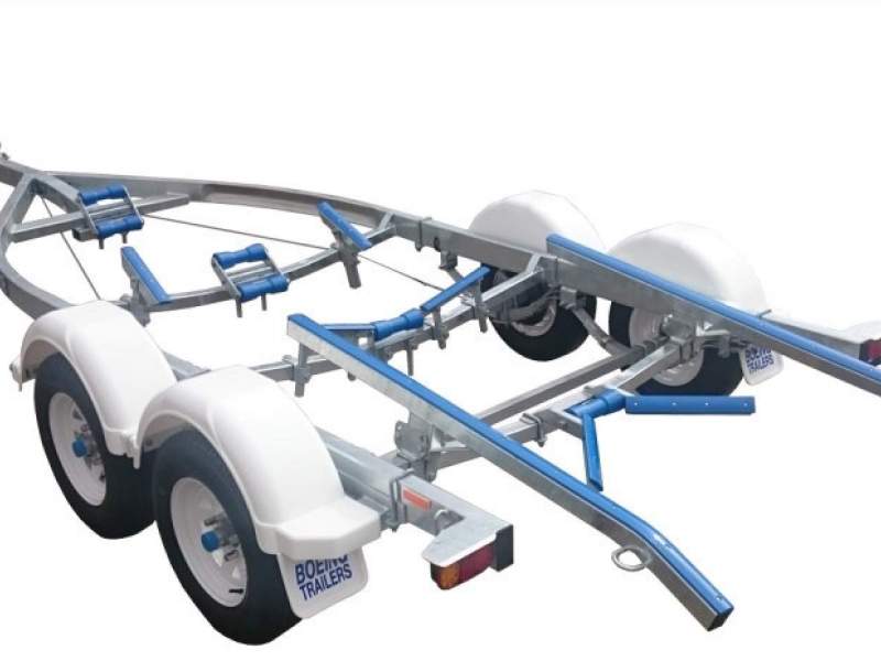 BOEING TRAILERS- TANDEM 5.8M TILT SKID BRAKED BOAT TRAILER